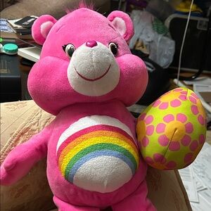 Care Bears Pink Rainbow Belly Plush with Floral Egg